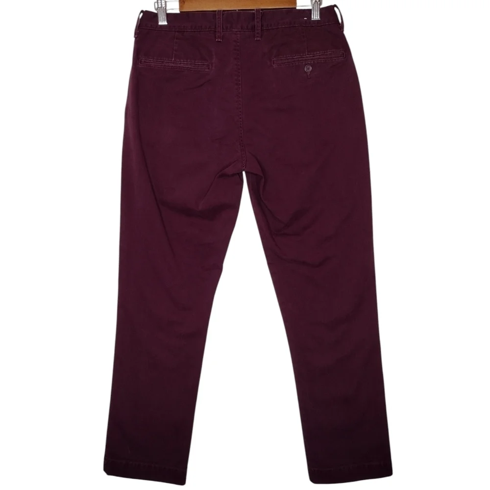 J. Crew Men's Burgundy Pants Sz 30×30